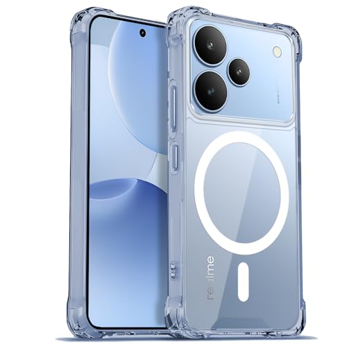 Image of AESTMO Clear Back Cover for Realme P4 5G | 360 Protection | Transparent Back Cover for Realme P4 5G (PC + TPU, Compatible with MagSafe Accessories, Transparent Bumper)