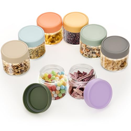 Lulonpon 8-Pack Thick Glass 2oz Mini Mason Jars...