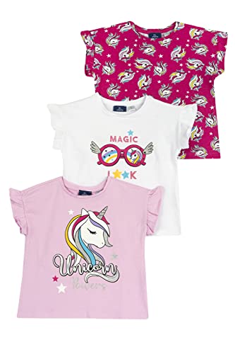 Chicco, Camiseta Niña, Conjunto de 3 Camisetas de Manga Corta, 100% Algodón, Ideales para Primavera y Verano, Ropa Niñas, Designed in Italy