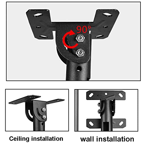 Support TV de plafond à hauteur réglable et mouvement complet pour écran plat - 4