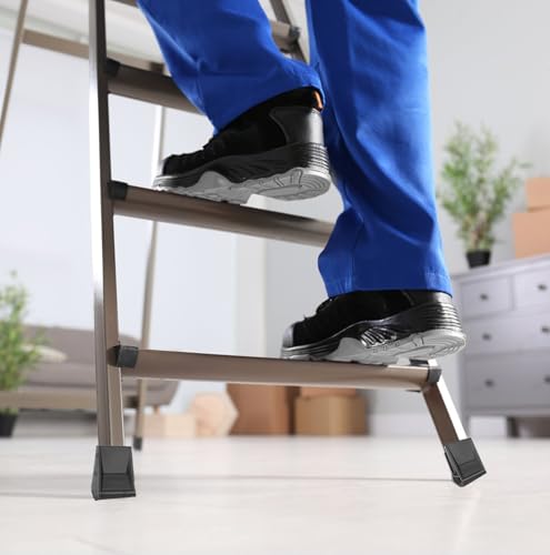 Rutschfeste Gummifüße Für Leitern DGMI 4 Stück 50 x 20 MM Leiter Fußkappen Ersatz,Rutschfeste Holzleiter Schutzkappen,Trittleiter Füße Ersatz Gummifüße Für Heim Arbeiter Klappleiter(Schwarz)