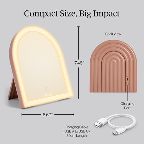 Kitsch Arch Desk Vanity Mirror with Lights - Terracotta - image 4