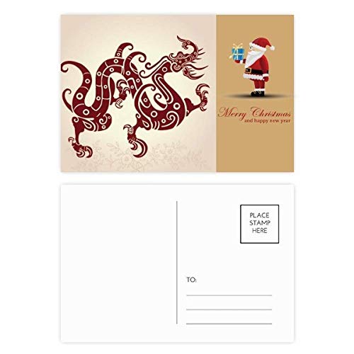 Cartes postales dragon chinois et Père Noël pour surprendre vos proches au réveillon