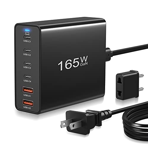 AGTRAY USB C Charger (165W GaN, 6 port)