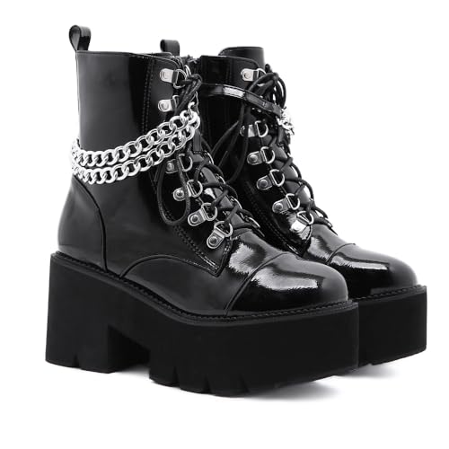 Chaussures pour femmes bottes courtes à talons hauts épais et plateforme ZWCHGJ