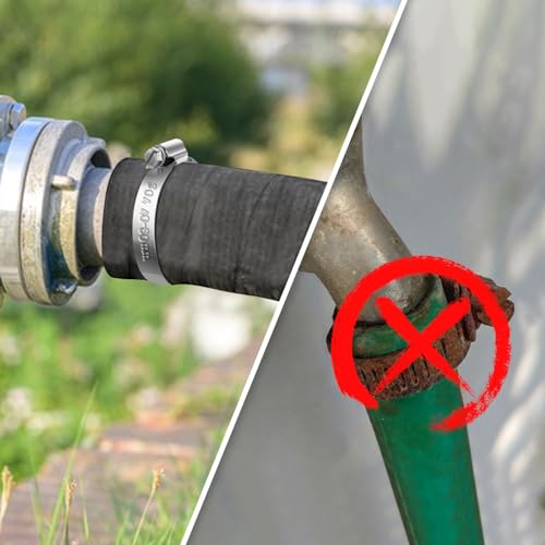 50-70mm Adjustable Hose Clips, 4 Pcs Stainless Steel Worm Drive Clamps for Securing Hose Connections Home Gas Water and Fuel Line