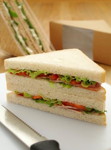 Envase Kraft para sandwich triangular con ventana antivaho PacknWood 3