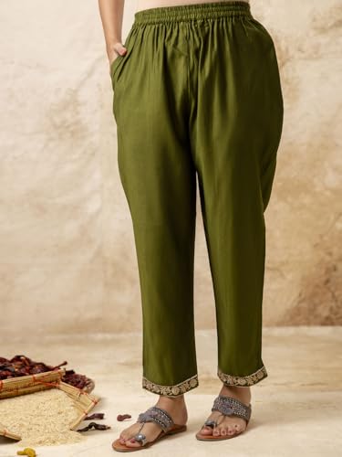 Image of VredeVogel Kurta Set with Dupatta | Embroidered Viscose Rayon Kurta Pant Set for Women | Women's Ethnic Casual Kurti Set