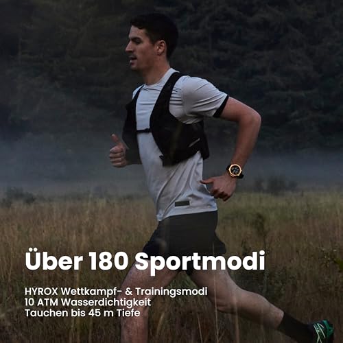 Amazfit T-Rex 3 Pro Outdoor Smartwatch 48mm Saphir-AMOLED-Display, Titan-Lünette, Dualband-GPS, Offline-Karten, 25 Tage Akku, Integ. Taschenlampe, 10 ATM, 180+ Sportmodi für Android & iPhone