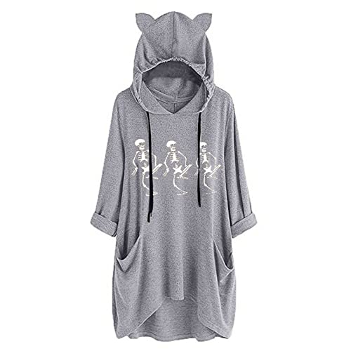 Skang Pullover Damen Hoodies für Frauen Print Hoodie Übergroße Casual...