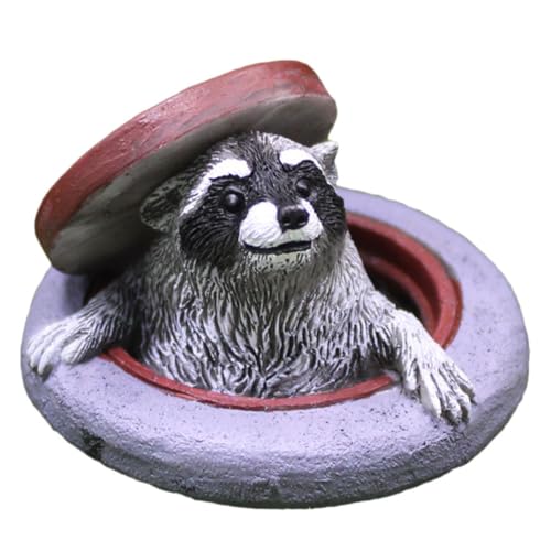Toddmomy Harz Waschbär Figuren Home Decor Garten Ornamente Outdoor Wildlife Tier