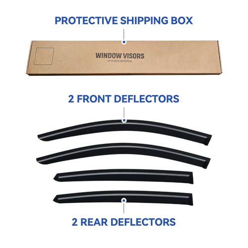 Image of Window Visors Rain Guards for 2023 2024 2025 2026 Honda Accord, Out-Channel Window Vent Wind Deflectors Visors Shades for 23 24 25 26 Accord