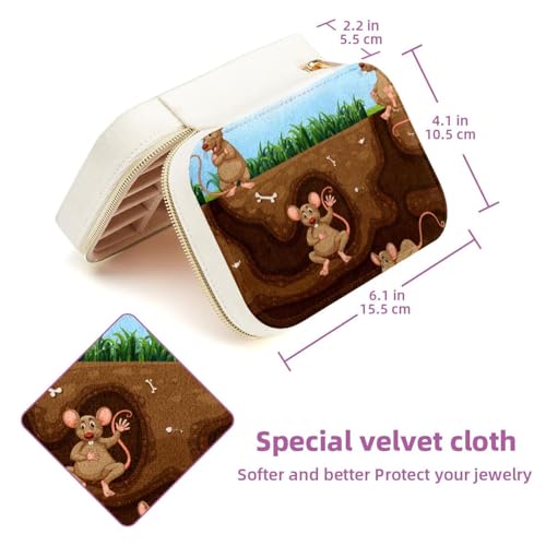 Organiseur de bijoux de voyage anti-nœud avec compartiments amovibles pour velours - 6