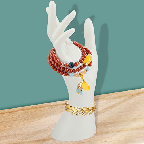 2 Pieces Female Mannequin Hand Jewelry Display Holder Stand Support for Bracelet Necklace Ring