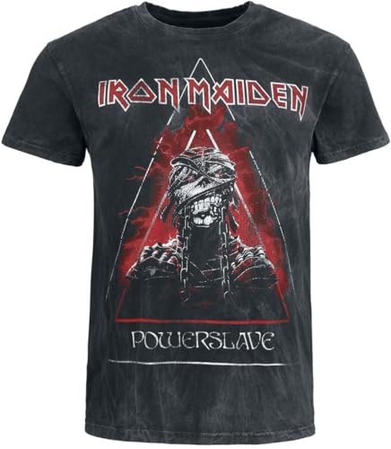 Iron Maiden Powerslave - Mummy Head Männer T-Shirt Charcoal L 100% Baumwolle Band-Merch Bands
