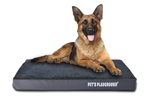 Pet's Playground Orthopädisches Hundebett | Hundematratze | Hundeboxmatte | Hundebox | Hundebett | Hundebett mittel | Hundebett XL Hundebett waschbar | Hundebett für Hundebox | Hundematratze für