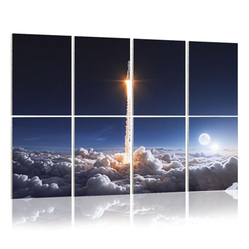 Kanworse Paneles Acústicos Decorativos 8 Piezas 48"x32" Paneles para Absorción de Sonido y Aislamiento Acústico para Oficina y Habitación miniatura 1