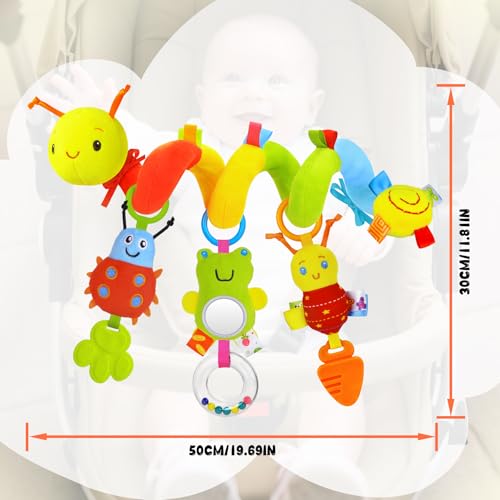 Image of Spiral Car Seat Hanging Toys for Infants, 0-6 Months