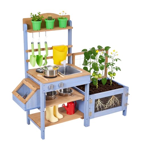 VEVOR Cucina in Legno con Piano di Cottura per Bambini,