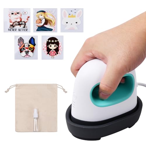 Jinlaili Mini Presse à Chaud, Presse de Transfert pour Bricolage avec 3 Niveaux de Chaleur, Imprimante À Transfert De Chaleur, Portable Presse à Pression...