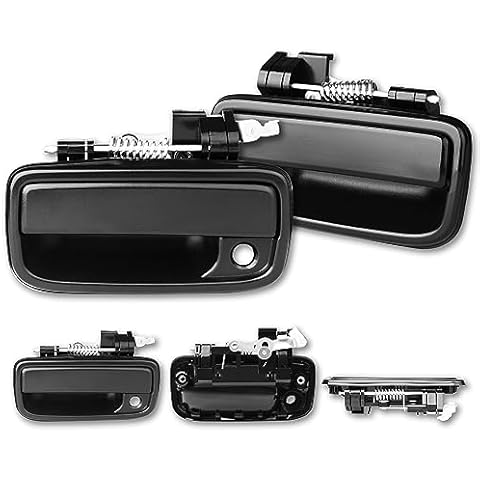KitsPro Exterior Front Door Handles for 1995-2004 Toyota Tacoma, Matte Black Replacement Door Handles with OE# 768MX 769MX, 6921035030 6922035030, TO1310123 TO1311123, Pack of 2 Cover