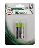 Batería recargable Ni-Mh.1000mAh.AAA.2ud