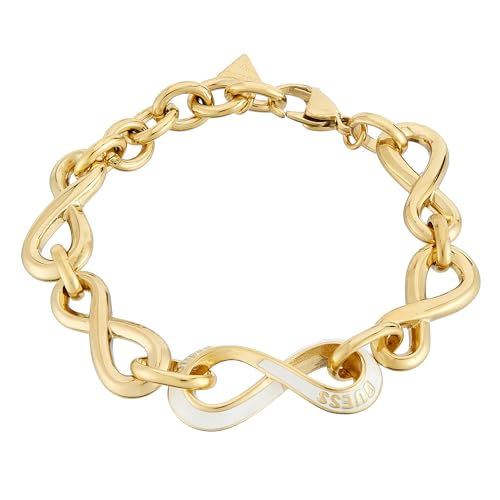 Image of GUESS Amore Gold-Plated Stainless Steel Bracelet For Women | Durable | Tarnish-Resistant & Gift-Ready | Size Small