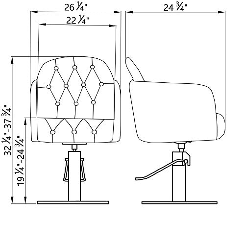 Beauty Salon Chair Hydraulic Salon Styling Chair – Yume Styling- Black #TOP6