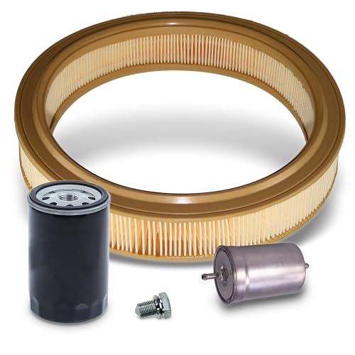 ATEC Germany Paquete de inspección juego de filtros con 1x filtro de aceite, 1x filtro de aire, 1x filtro de combustible, 1x tapón de drenaje de aceite, compatible con VW GOLF 3 (1H1), VENTO (1H2)
