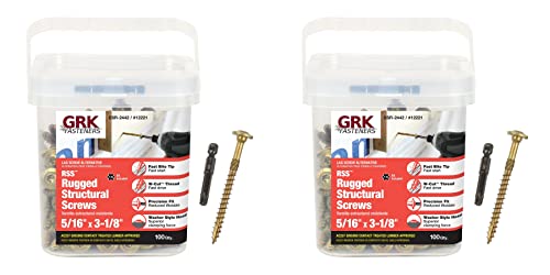 Image of GRK 12221 5 /16x3-1 /8 Star Drive Washer Head Climatek Coated Steel RSS Rugged Structural Screws, 200 /Box