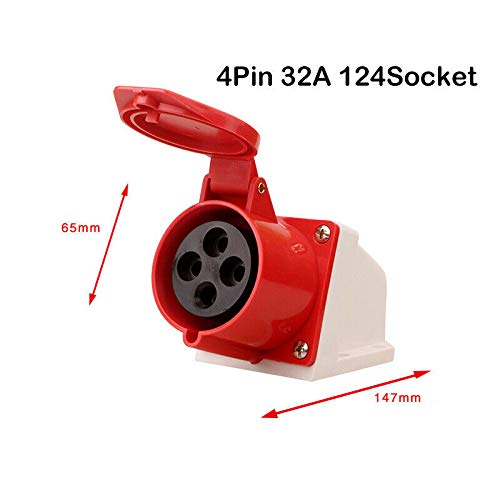 Presa Industriale Rossa E Bianca 16A/32A 4 Pin IP44 Impermeabile