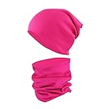 Wunderschönes Kindermütze und Schal Set für Mädchen und Jungs, ideal im Herbst und Winter