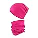 Produktbild TupTam Unisex Kinder Beanie Mütze Schlauchschal Set Uni, Farbe: Amarant, Größe: 38-44