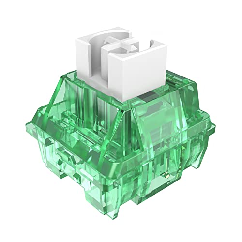 MAGIC-REFINER AS Jelly Green Hand-lubed Linear Switches für Mechanische Tastatur, 3 Pin 45gf, North Facing SMD, Staubdicht Spritzfest, MX Tastenschalter für Barebones Tastatur/DIY Kit(45 Stück Grün)
