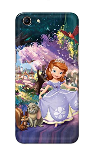 Image of PRINTFIDAA Cartoon Little Girl with Crown and Pet Animals Printed Designer Hard Case for Oppo A1 / Oppo A83, Oppo CPH1729 Back Cover -(e) RPM1008