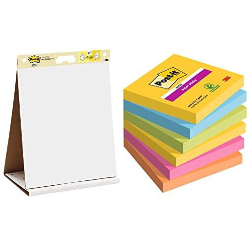 Notes Super Sticky 76 mm x 76 mm de couleurs Carnival pour gestion de projet agile