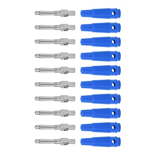 10pcs 4mm 7pin Tappo di Banana Rame 1000V 32A Tappi Maschi Impilabili con Vite a Manicotto Morbido Orso Brigack e Alto Che per un Forte utilizzo. e Trasmissione per le Prestazioni 1000 V