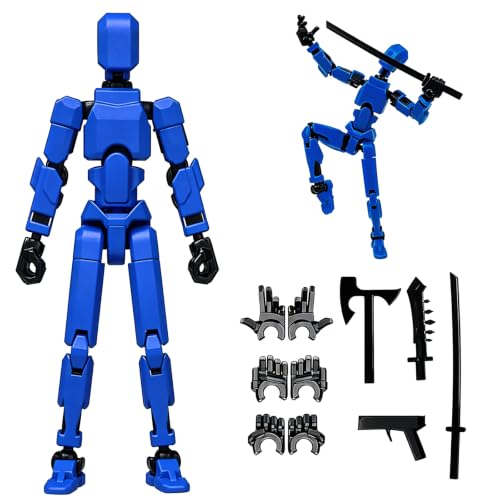 Image of (Assembly Completed) 2026 New Titan 13 Action Figure Set,Lucky Robot 13 Action Figures,Multi-Jointed Movable Action Figure,Nova 13 Figure for Collectors Desktop Decorations (e- Blue)