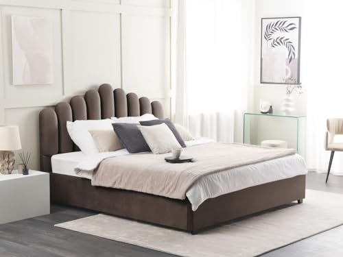 Letto contenitore in velluto 180 x 200 cm con