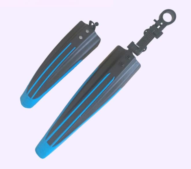 Garde-boue VTT bleu en kit de 2 pièces pour les roues avant et arrière de vélo