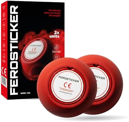 Kleiner Automatischer Feuerlöscher (2 Stück) | Für Schaltschränke, Sicherungskästen, Lithium-Batterien, Wechselrichter, Solaranlagen, Fahrzeuge, Boote und Technikräume.