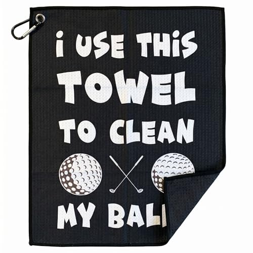 SHANKITGOLF Funny Golf Towel with Bag Clip, Waffle Weave Microfiber Towel for Cleaning Golf Clubs &...