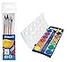 Produktbild Pelikan 718163 - Pinsel Starterset (3 Haarpinsel, 2 Borstenpinsel) (Pinselset + 12 Farben Deckfarbkasten)