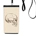 Human l Profile Drawing Phone Wallet Purse Hanging Mobile Pouch Black Pocket