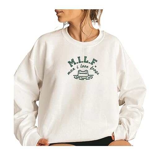 Embroidered Milf Man I Love Frogs Shirt, Cute Slogan T Shirt, Cute Milf Sweatshirt, Personalised Tee Gift, Funny Milf Hoodie Present, Present For Her