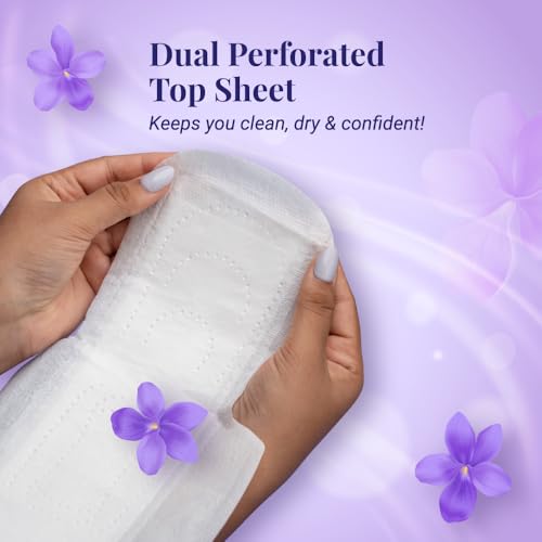 Image of NIINE Dry Comfort Ultra Thin XL+ Sanitary Napkins for Heavy Flow (Pack of 8) 48 Pads with Free Biodegradable disposable bags