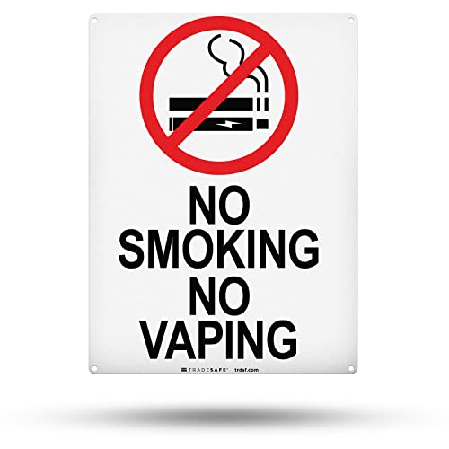 Panneau No Smoking No Vaping TRADESAFE étanche et résistant aux UV
