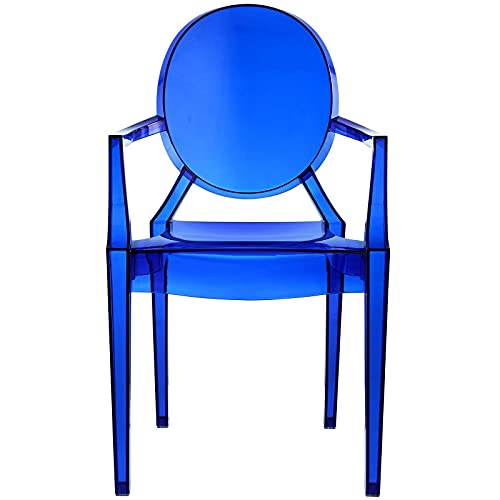 Modway Eei-121-Blu Casper Modern Acrylic Stacking Kitchen And Dining Room Arm Chair In Blue - Fully Assembled #TOP5