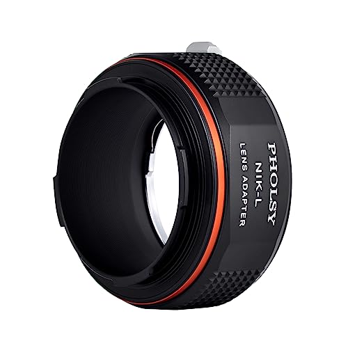 PHOLSY Lens Mount Adapter Nikkor F to L Compatible with Nikon AI (F AIS AF AF-I AFS) Lens to Leica L Mount Camera Body Compatible with Leica SL2, SL2-S, CL, TL2, Lumix S5, S1, BS1H, SIGMA fp, fp L