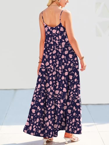Image of ANRABESS Women Summer Casual Loose Sleeveless Sundress Spaghetti Strap Flowy Boho Linen Beach Vacation Maxi Long Dress
